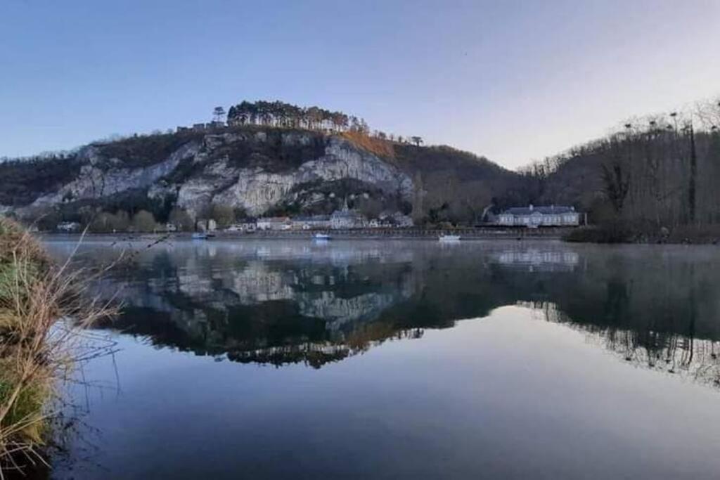 Maison Bucolique A Anhee, Vue Meuse Et Falaises Villa Luaran gambar
